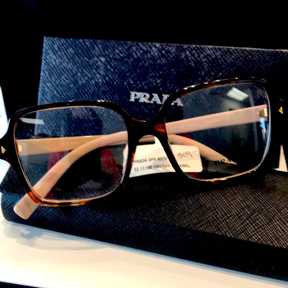 Prada A02V Havana Caramel Womens Glasses. 53 eye  bridge 145 temples. New
